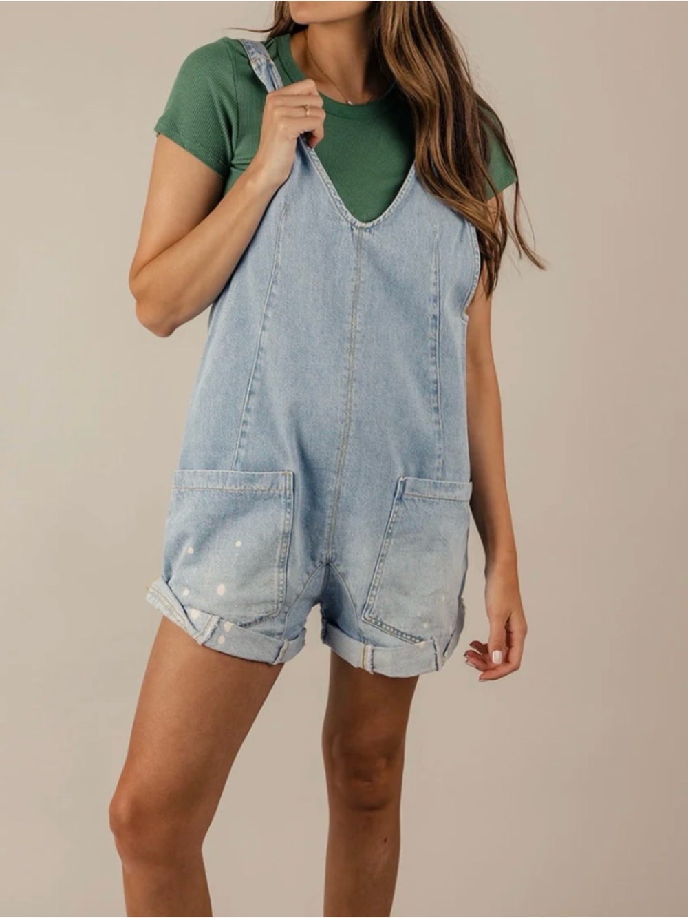 Free People High Roller Denim Shortall